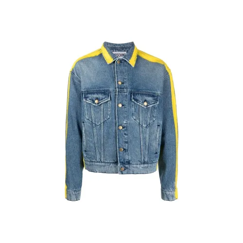 MOSCHINO Blue Men's Denim Jackets MOSCHINO Синий Мужские Джинсовые Куртки