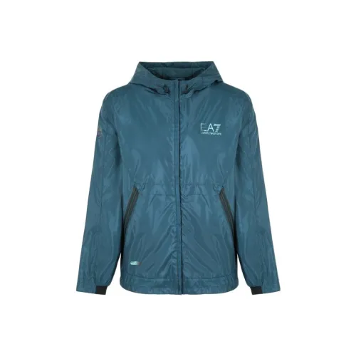 EMPORIO ARMANI EA7 SS24 Куртки и Пальто Мужской Темно-зеленый