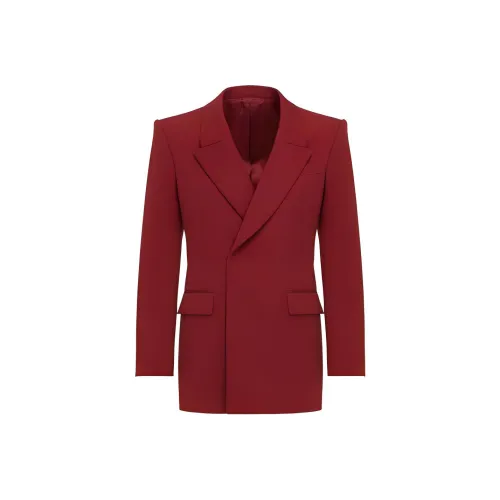 Alexander McQueen SS23 Бизнес-костюм Пальто Мужской Красный