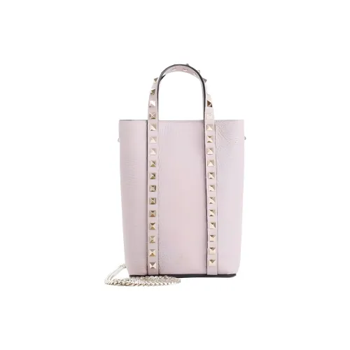 Valentino Rockstud Рельефная Телячья Кожа Одно Плечо Сумка Женская Светло-Фиолетовая