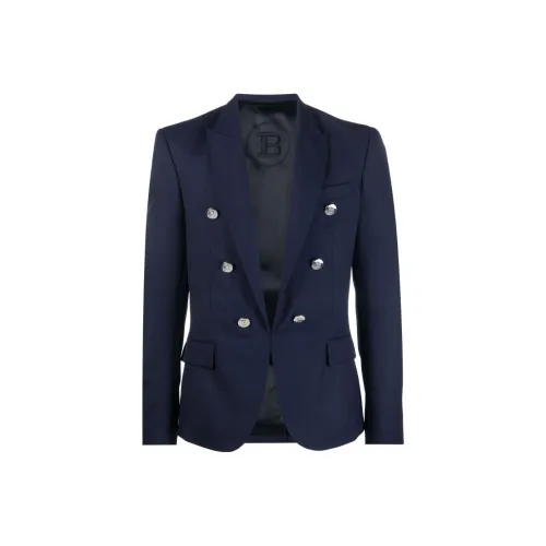 BALMAIN Морской Синий Мужской Деловой Костюм