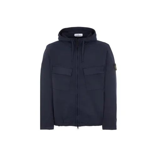 STONE ISLAND 42610 Supima® Хлопковая саржа Эластичный Tc Куртки и Пальто Мужской Морской синий