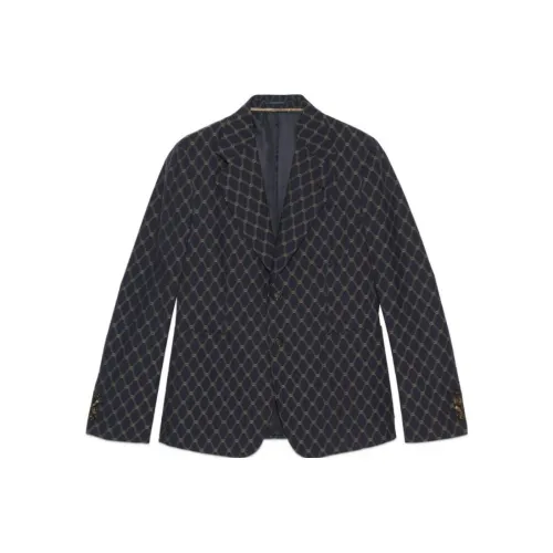 GUCCI Синий Мужской Деловой костюм