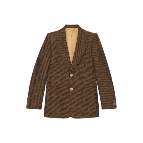 GUCCI Бизнес-костюм пальто мужской коричневый