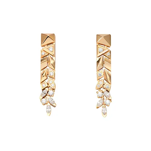 Wakfu Золото с покрытием медь 925 пробы серьги-гвоздики женские