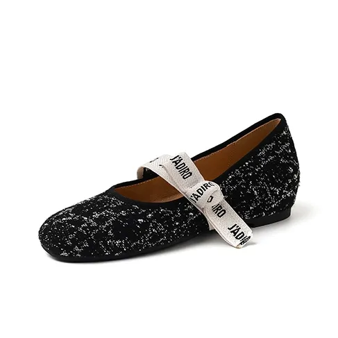 Gredio Плоская подошва Туфли Мэри Джейн 4CM Женские Черный