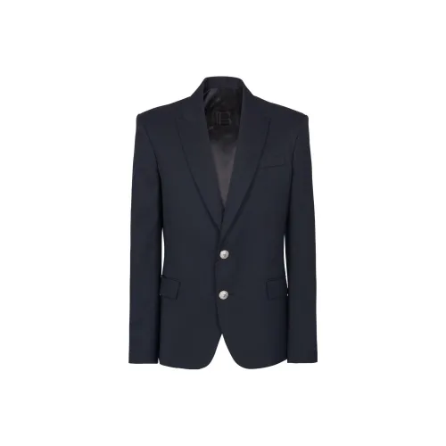 BALMAIN Бизнес-костюм Пальто Мужской Темно-синий