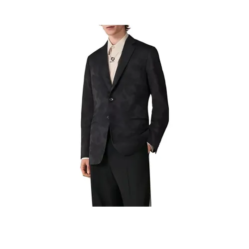HERMES SS23 Бизнес-костюм Пальто Мужской Черный
