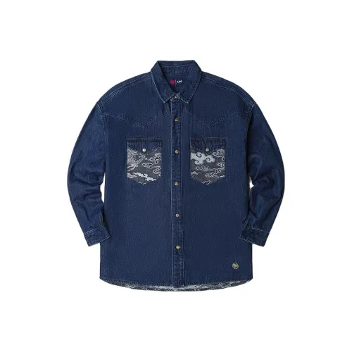 Lee совместный бренд модель Темно-синий Мужской Джинсовые куртки