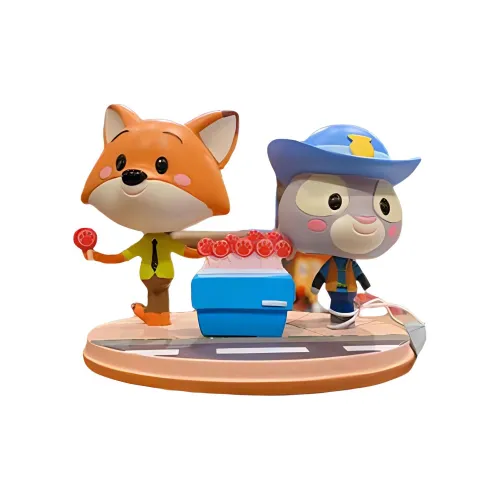 Disney Zootopia Джуди Хоппс Zootopia Ник Вайлд Шокирующая Голова Декоративный Настольный Орнамент Фигурки в стиле Chibi