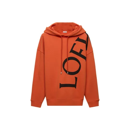 LOEWE SS25 Свитшот Свободного кроя Мужской Темно-оранжевый