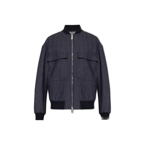 GIORGIO ARMANI Серый Синий Мужские Куртки