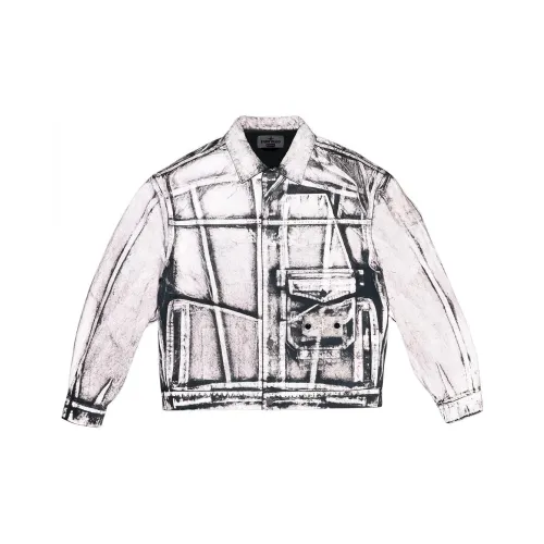 Supreme X STONE ISLAND FW23 Co Бренд Унисекс Джинсовые куртки