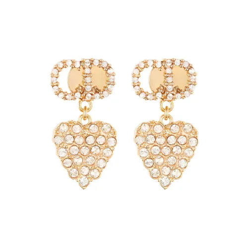 DIOR Сплав/Серебряное покрытие/Золотое покрытие Серьги-гвоздики Светло-золотые Женские