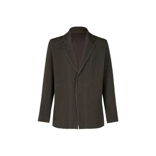 ISSEY MIYAKE Керсей Плисс Бизнес Костюм Мужской Коричневый