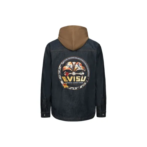 EVISU Джинсовый синий Мужской Джинсовые куртки