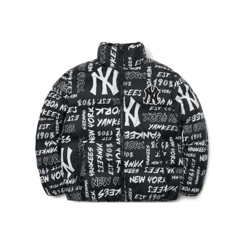 MLB Down Куртка Зимняя Укороченная Унисекс Черная