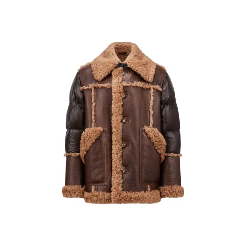Moncler Grenoble Пуховик Мужской Коричневый