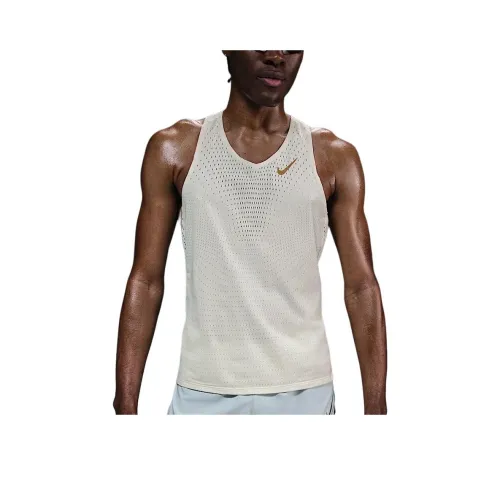 nike x JAKOB AEROSWIFTDri Форма ADV Бег Майка Мужская Парусный Белый Металл Золотой