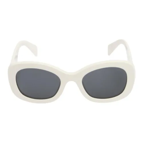 PRADA Ацетат Кошачий глаз Солнцезащитные очки Женские Белые