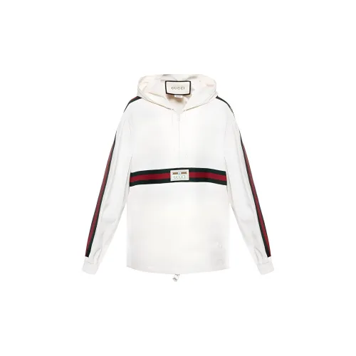 GUCCI Ветрозащитная ветровка Мужская Экрю