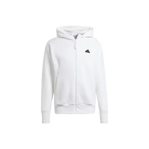 Adidas Z.N.E. Premium Full Zip С капюшоном Дорожка Куртка Куртки Пальто Мужской Белый