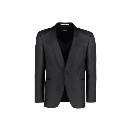 Hugo Boss Бизнес-костюм Пальто Мужской Черный