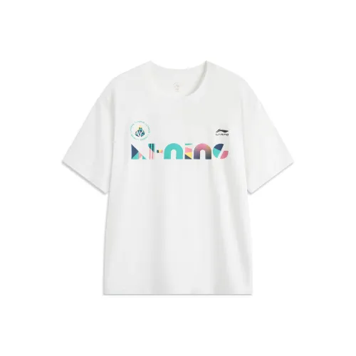 LINING Sports Trend Series T-Shirt Унисекс Стандартный Белый