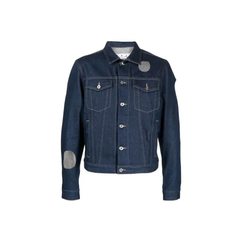 Off Белый Синий Мужские Куртки