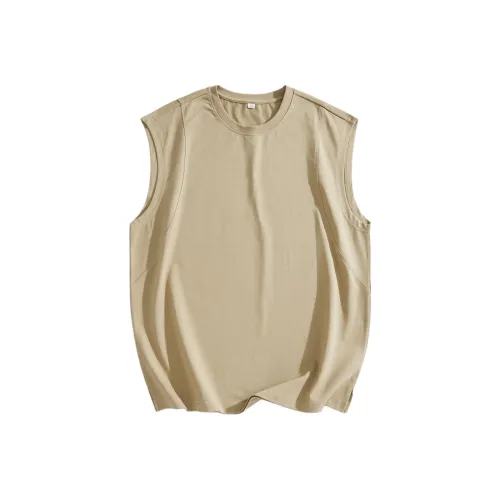Xiyue Летний топ без рукавов Мужской Хаки