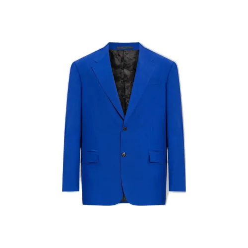 VERSACE SS23 Бизнес-костюм Пальто Мужской Королевский Синий