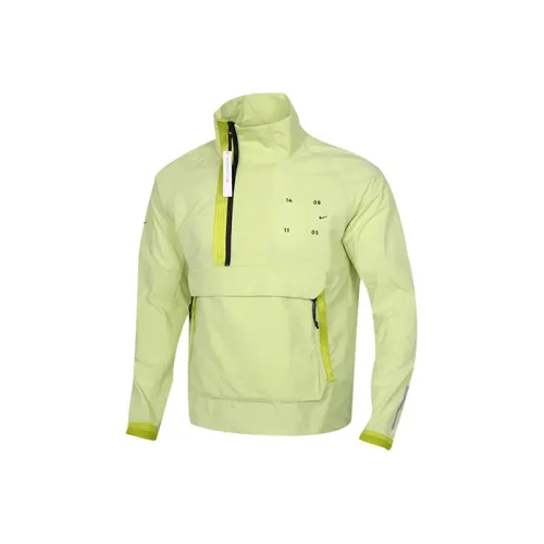 Nike Дышащая ветровка мужская неонового зеленого цвета