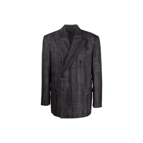 VERSACE Серый Мужской Деловой Костюм