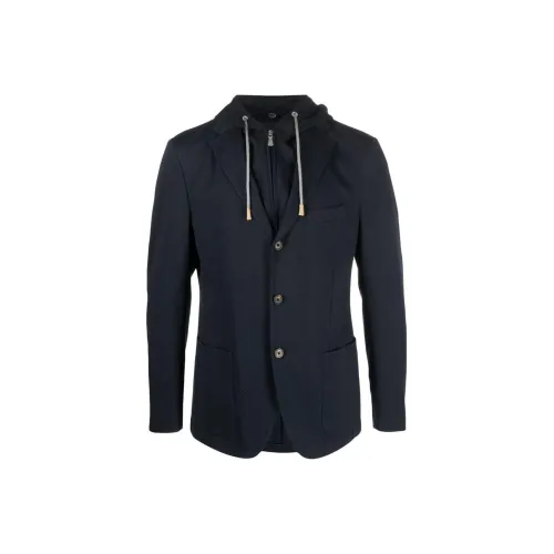 Eleventy FIRSTCLASS Made IN Italy Бизнес Костюм Пальто Унисекс Полночный синий