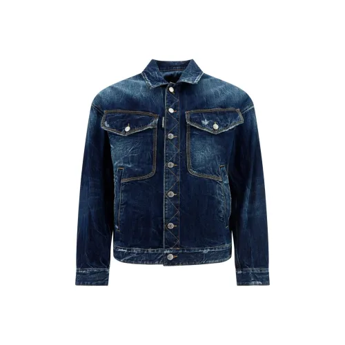 DSQUARED 2 Темно-синий Мужской Джинсовые куртки