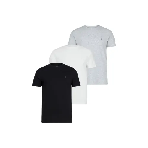 ALLSAINTS 3 Пачка Белый+Черный+Серый Мужские T-Рубашки