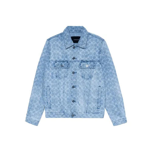 COACH Синий Мужская Джинсовая Куртка