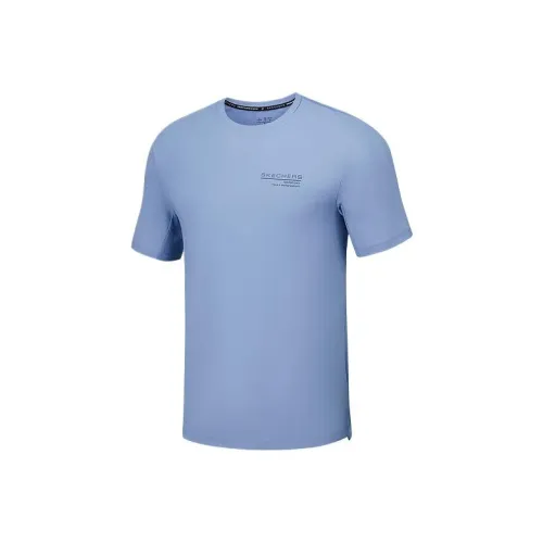 Skechers T-Shirt Мужской Пасторальный Синий 048A
