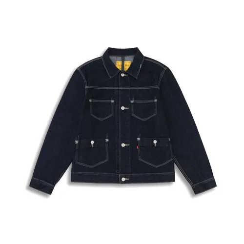 Levis Темный деним Мужские Джинсовые куртки