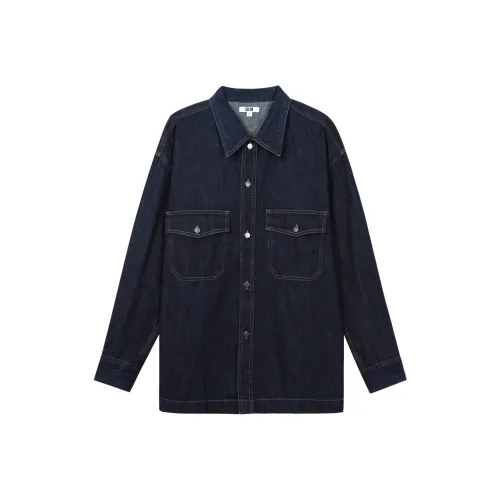 UNIQLO Denim Jacket Unisex Dark Blue UNIQLO Деним Куртка Унисекс Темно-Синий