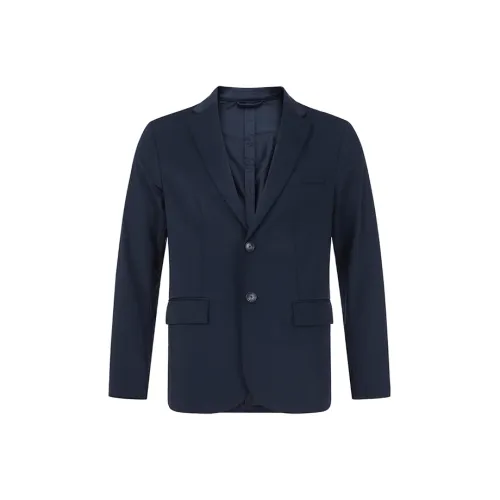 EMPORIO ARMANI FW23 Бизнес-костюм Куртка Мужская Морской Синий