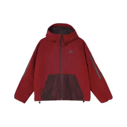 Adidas Темно-красно-фиолетовый Женские объемные куртки (пуховики)