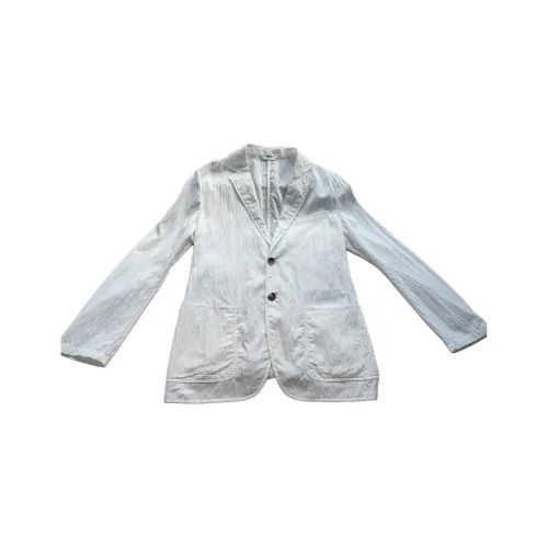 HERMES SS24 Бизнес Костюм Пальто Мужской Белый