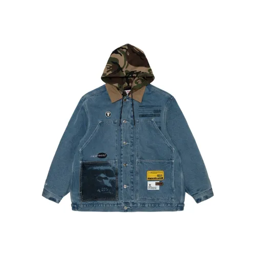 Aape FW22 Denim Jacket Men's Blue