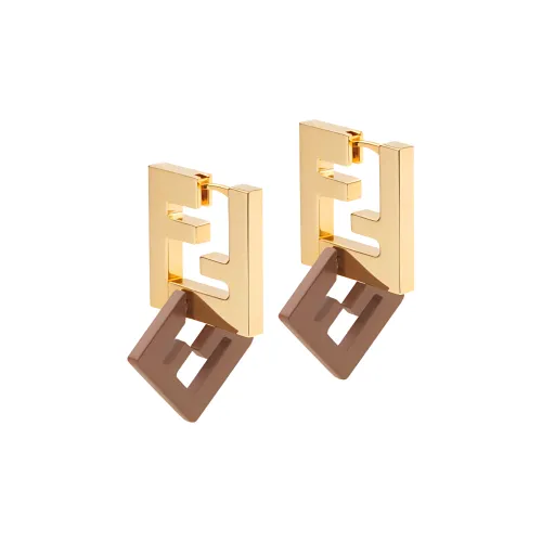 FENDI Серьги Женские Бронза