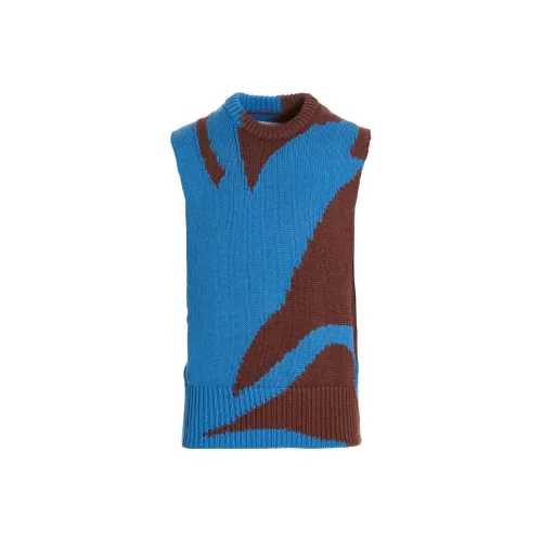 JIL SANDER Blue Men's Vest JIL SANDER Синий Мужской Жилеты