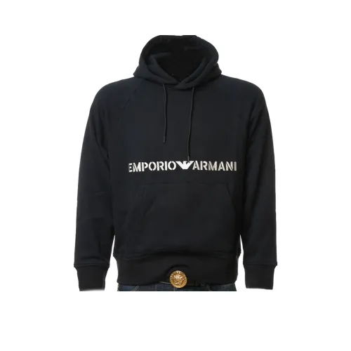 EMPORIO ARMANI EA FW23 Толстовка Мужской Темно-синий