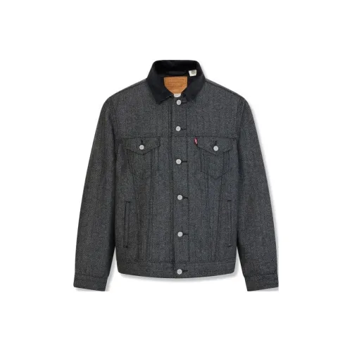 Levis Темно-серый Мужской Джинсовый Куртки