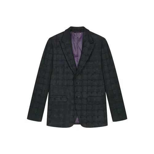 DAVID NAMAN Черный Мужской Деловой Костюм