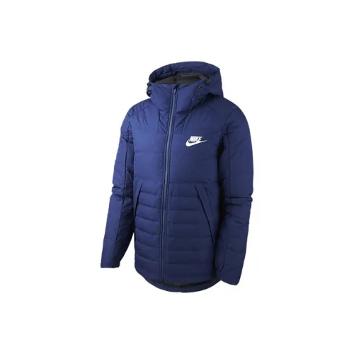 Nike Темно-синий Мужской Пуховик